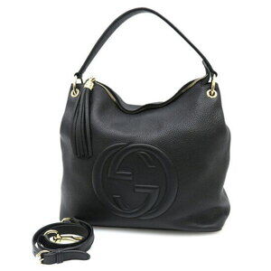Gucci Soho hobo bag black pebbled leather